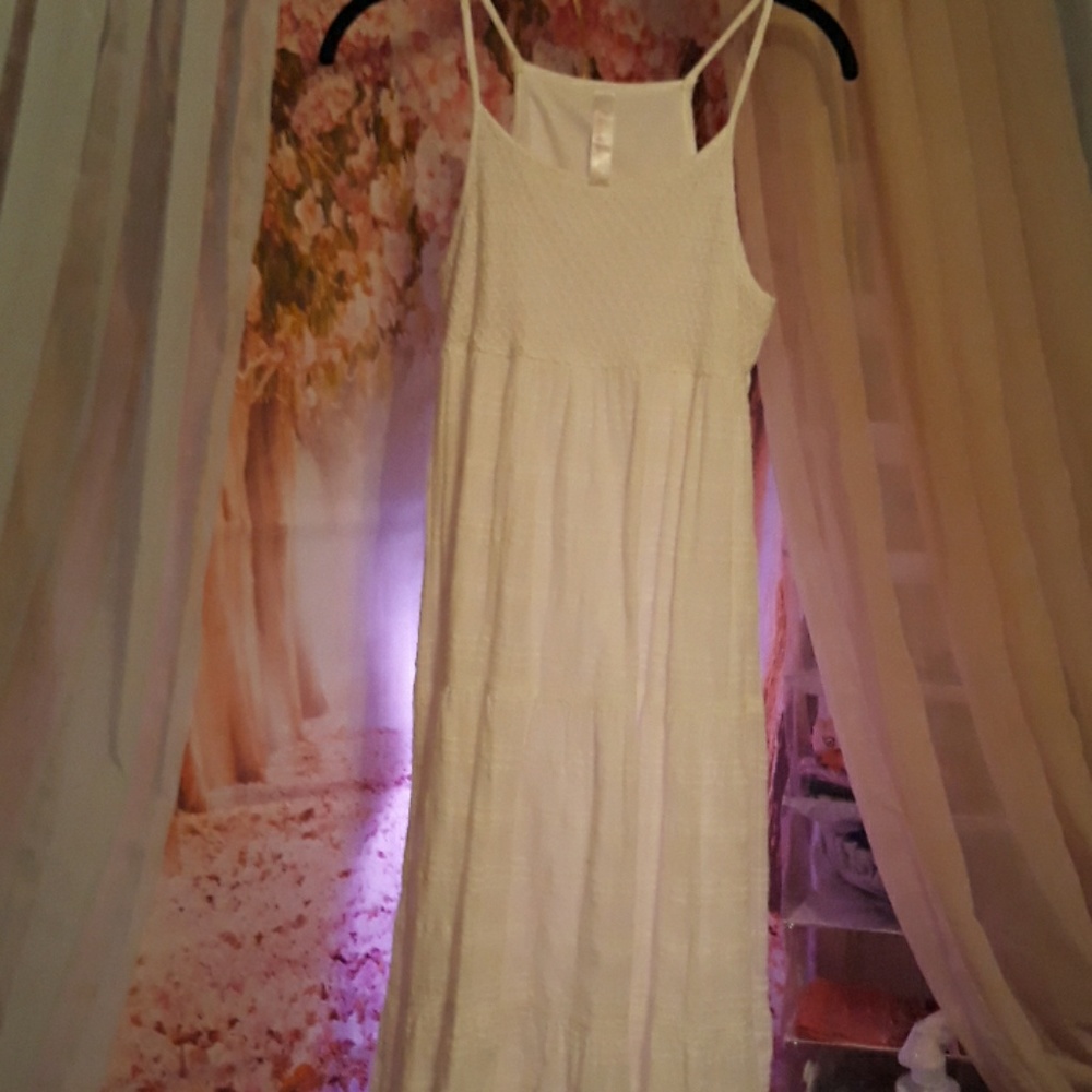 NICE white Cotton Sun Dress